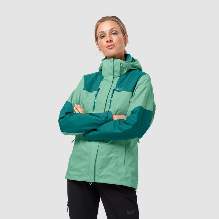 Chamarra Hardshell Jack Wolfskin Jasper Mujer Turquesa Mexico-2578169